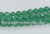 CAJ02 15.5 inches 6mm faceted round green aventurine jade beads