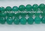 CAJ03 15.5 inches 8mm faceted round green aventurine jade beads