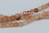 CAJ101 15.5 inches 4mm round red aventurine jade beads wholesale