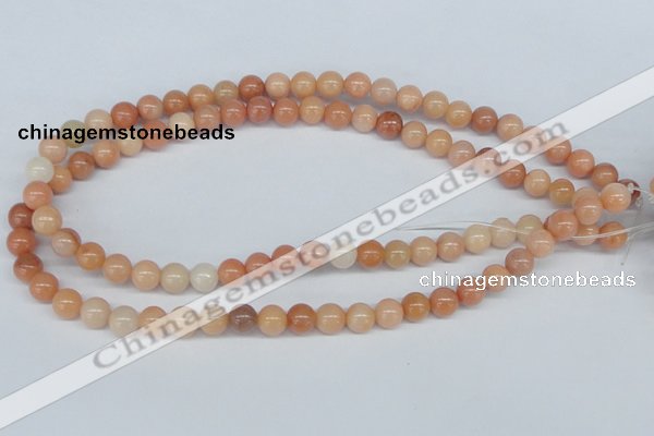 CAJ103 15.5 inches 8mm round red aventurine jade beads wholesale