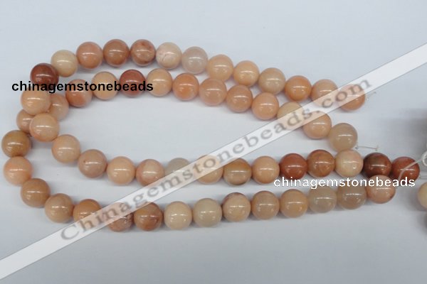 CAJ105 15.5 inches 14mm round red aventurine jade beads wholesale