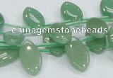 CAJ11 15.5 inches 10*12mm horse eye green aventurine jade beads