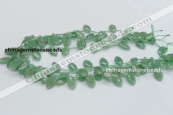 CAJ11 15.5 inches 10*12mm horse eye green aventurine jade beads