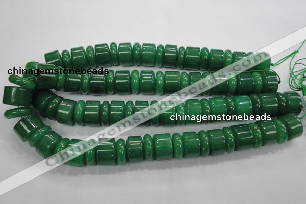 CAJ12 15.5 inches 6*18mm & 12*18mm rondelle green aventurine beads