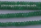 CAJ15 15.5 inches 4*6mm faceted rondelle green aventurine beads