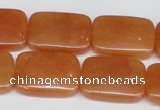 CAJ159 15.5 inches 18*25mm rectangle red aventurine jade beads