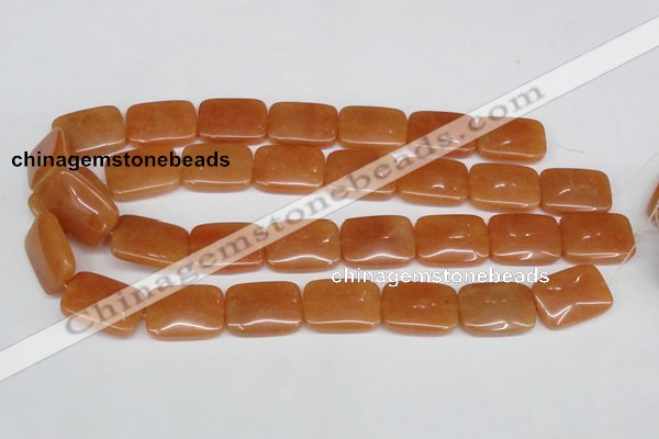 CAJ159 15.5 inches 18*25mm rectangle red aventurine jade beads