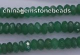 CAJ16 15.5 inches 5*8mm faceted rondelle green aventurine beads