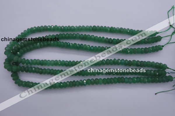 CAJ16 15.5 inches 5*8mm faceted rondelle green aventurine beads