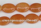 CAJ161 15.5 inches 13*18mm oval red aventurine jade beads