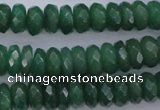 CAJ17 15.5 inches 7*12mm faceted rondelle green aventurine beads