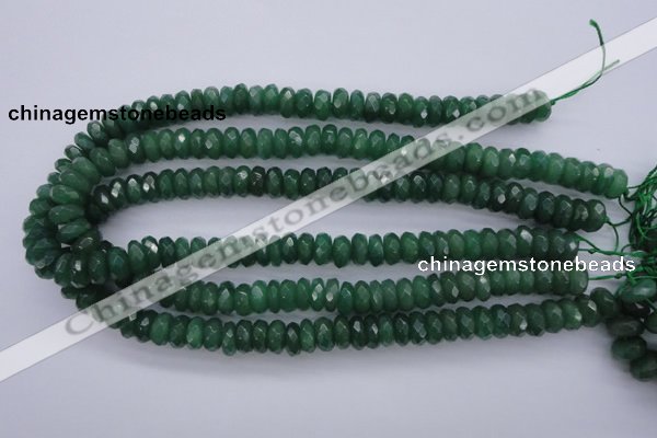 CAJ17 15.5 inches 7*12mm faceted rondelle green aventurine beads