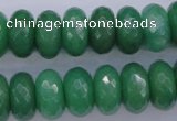 CAJ18 15.5 inches 8*16mm faceted rondelle green aventurine beads