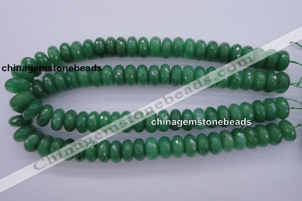 CAJ18 15.5 inches 8*16mm faceted rondelle green aventurine beads