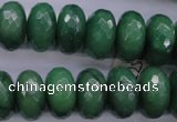 CAJ19 15.5 inches 9*18mm faceted rondelle green aventurine beads