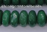 CAJ20 15.5 inches 10*20mm faceted rondelle green aventurine beads