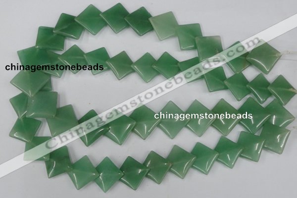 CAJ303 15.5 inches 18*18mm diamond green aventurine jade beads