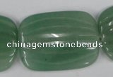 CAJ309 15.5 inches 30*40mm carved rectangle green aventurine jade beads