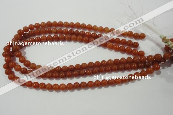 CAJ352 15.5 inches 8mm round red aventurine beads wholesale