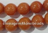 CAJ355 15.5 inches 14mm round red aventurine beads wholesale