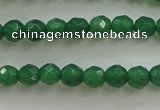 CAJ410 15.5 inches 4mm faceted round green aventurine beads