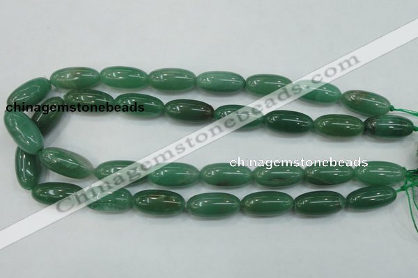 CAJ53 15.5 inches 12*26mm rice green aventurine jade beads wholesale