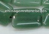 CAJ54 15.5 inches 22*30mm rectangle green aventurine jade beads wholesale