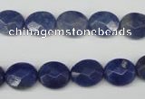CAJ580 15.5 inches 10*12mm faceted oval blue aventurine beads wholesale