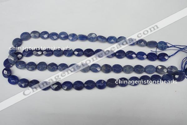 CAJ580 15.5 inches 10*12mm faceted oval blue aventurine beads wholesale