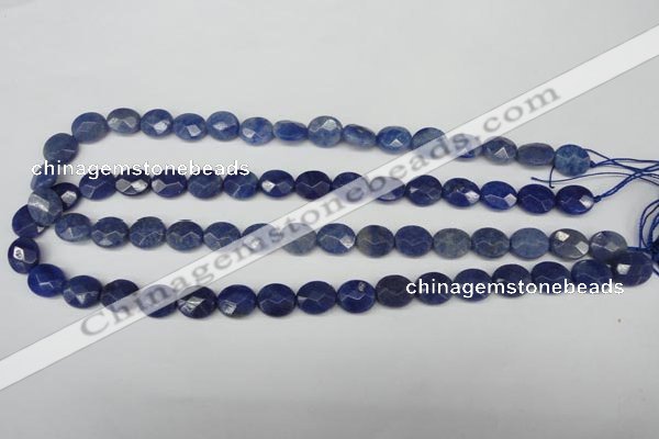 CAJ580 15.5 inches 10*12mm faceted oval blue aventurine beads wholesale