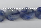 CAJ584 15.5 inches 16*16mm curved moon blue aventurine beads wholesale