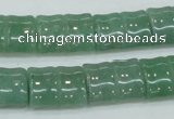 CAJ59 15.5 inches 13*18mm flat bamboo green aventurine jade beads