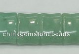 CAJ61 15.5 inches 22*30mm flat bamboo green aventurine jade beads