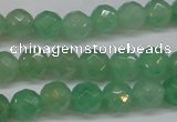 CAJ622 15.5 inches 8mm faceted round green aventurine beads