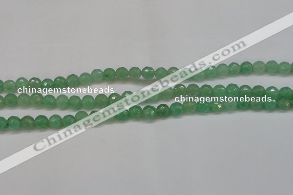 CAJ622 15.5 inches 8mm faceted round green aventurine beads