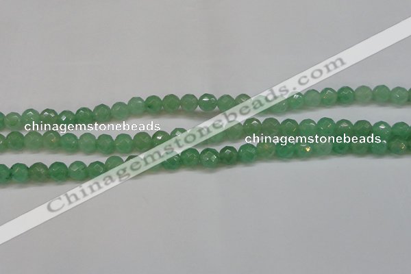 CAJ622 15.5 inches 8mm faceted round green aventurine beads