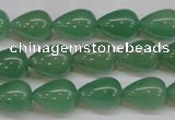 CAJ632 15.5 inches 10*14mm teardrop green aventurine beads