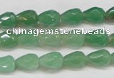 CAJ638 15.5 inches 8*10mm faceted teardrop green aventurine beads