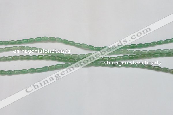 CAJ641 15.5 inches 5*8mm rice green aventurine beads