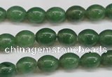 CAJ643 15.5 inches 8*10mm rice green aventurine beads