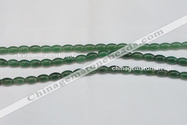 CAJ644 15.5 inches 8*12mm rice green aventurine beads