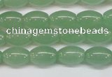 CAJ645 15.5 inches 8*12mm rice green aventurine beads