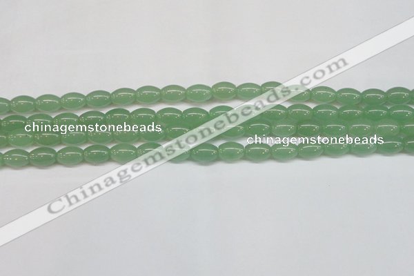 CAJ645 15.5 inches 8*12mm rice green aventurine beads