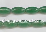 CAJ646 15.5 inches 8*16mm rice green aventurine beads