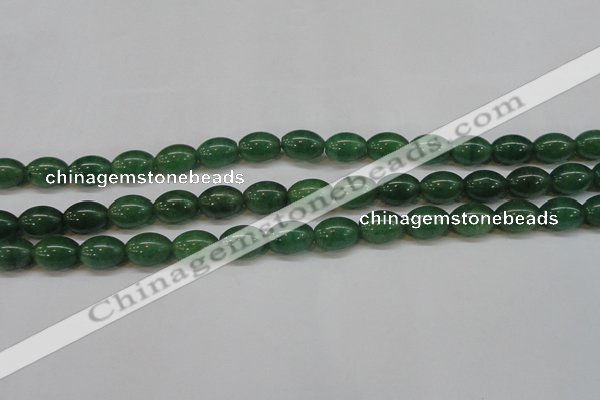 CAJ647 15.5 inches 10*14mm rice green aventurine beads