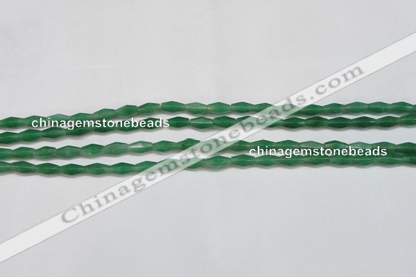 CAJ650 15.5 inches 6*12mm hexahedron green aventurine beads