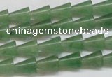 CAJ660 15.5 inches 8*10mm cone green aventurine beads