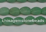 CAJ665 15.5 inches 8*12mm twisted rice green aventurine beads