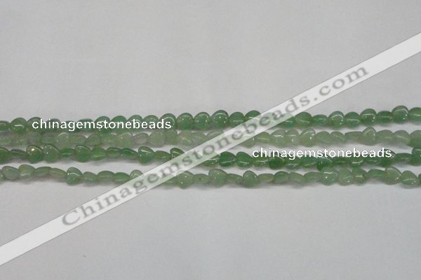 CAJ683 15.5 inches 8*8mm heart green aventurine beads