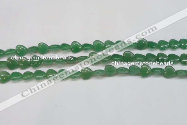 CAJ686 15.5 inches 14*14mm heart green aventurine beads